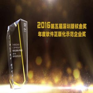 年度软件正版化示范企业奖